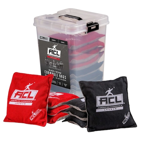 Acl REC Red/Black Stick-N-Slick Cornhole Bags 12-1100